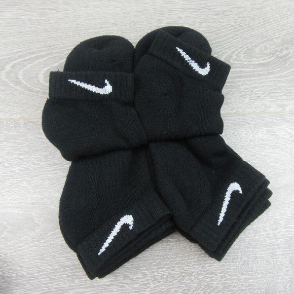 Nike Everyday Cushioned Low Socks Black 6 Pack Women's 6-10 / Youth 5Y-7Y NEW - Picture 6 of 9